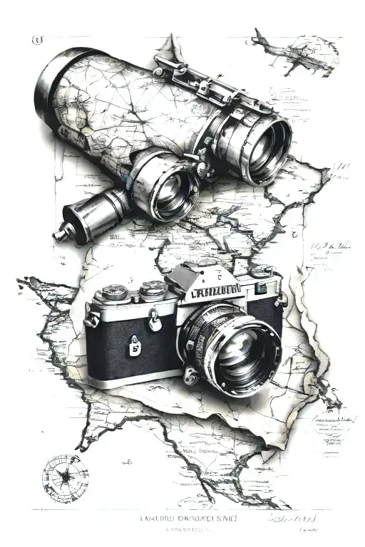 An Old Photo Laying On A Map