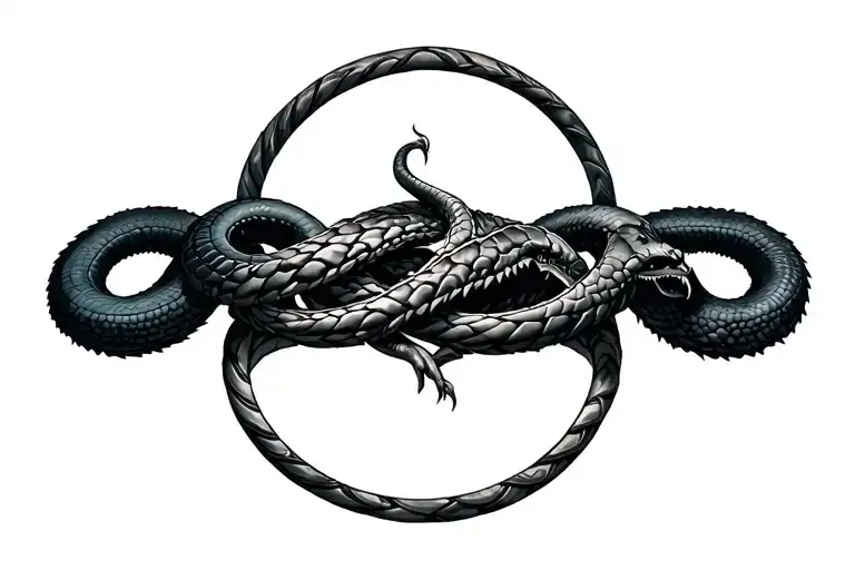 Three Ouroboros Wrapped