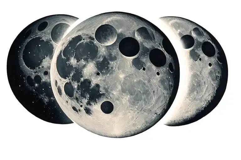 Moon Phases Horizontal