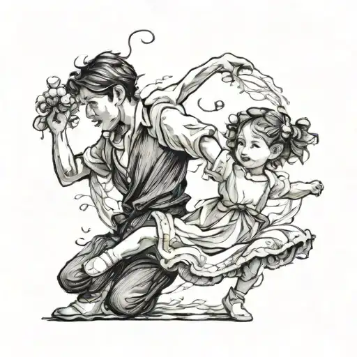 Son And Daughter Dancing