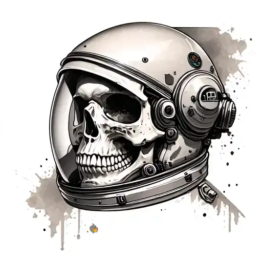 Astronaut Helmet Skull