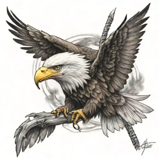 Eagle Feathers Power Pole Dancer