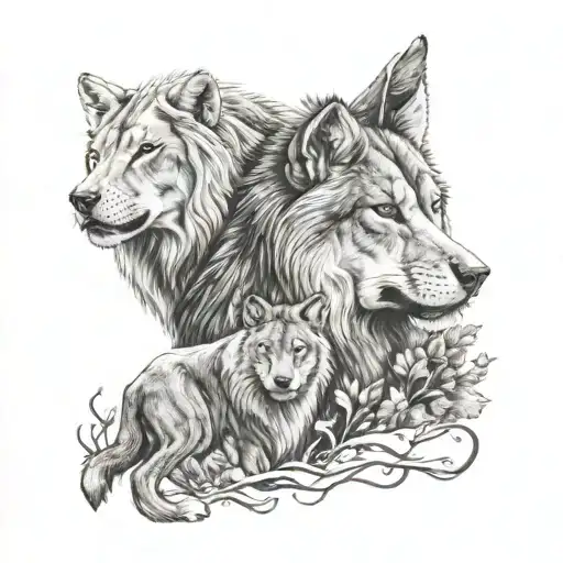 Wolf And Lion