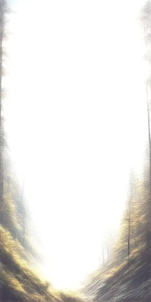 Massive Forest Landscape With Huge Moon In The Background