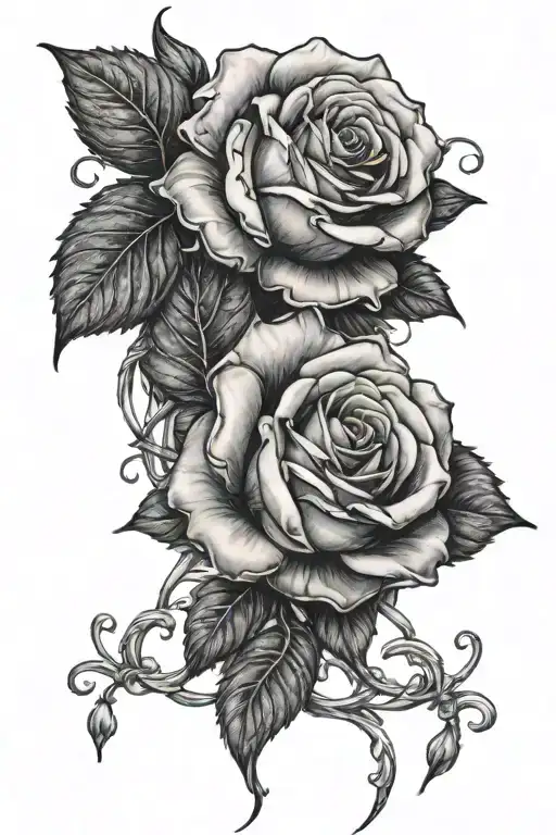 Roman Space Roses Intertwined