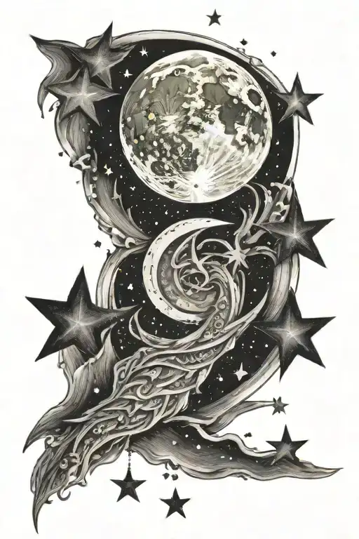 Moon And Stars