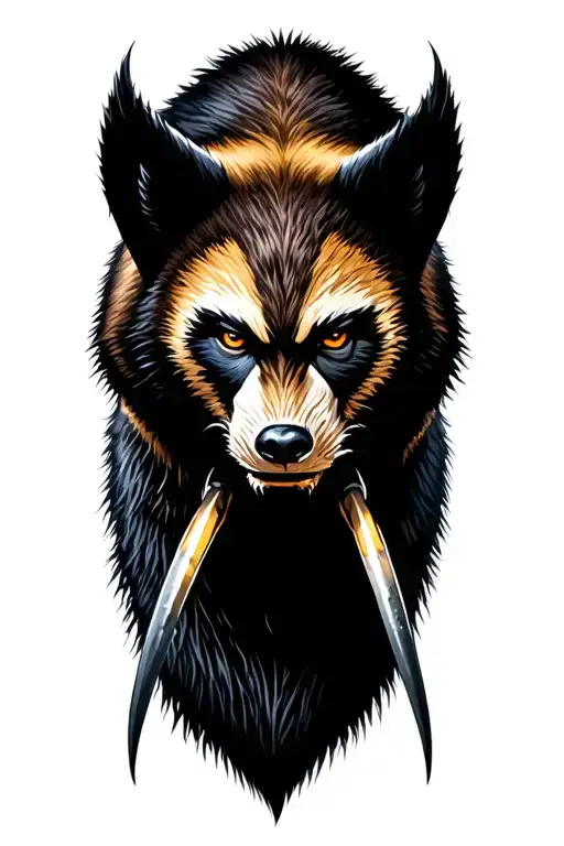 Gentle Wolverine Animal With Claws