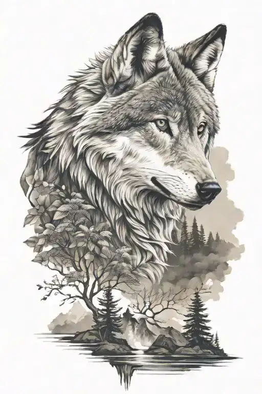 Wolf In Nature