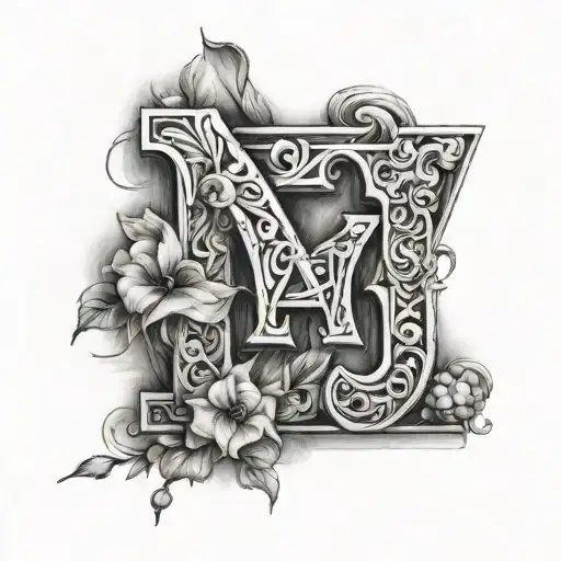 Letters A And To The Sketch Black