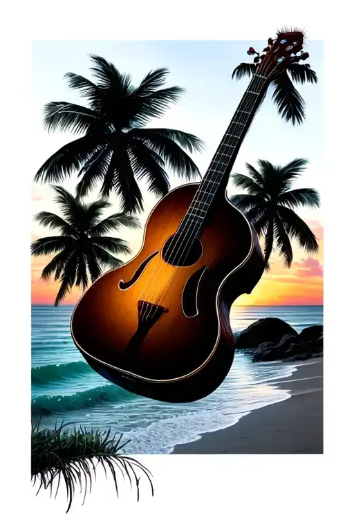 Beach Landscape With A Surrouded Halhort By Musical