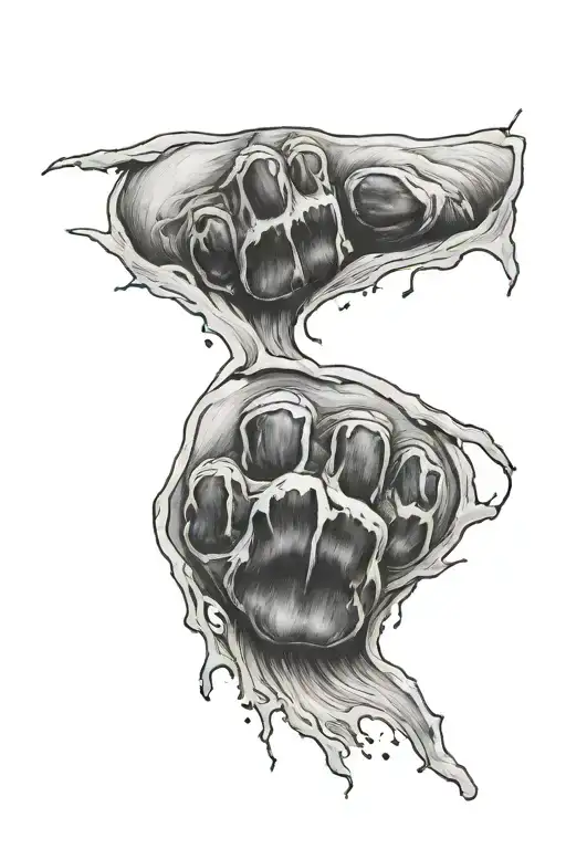 Dog Paw Leaving A Scar