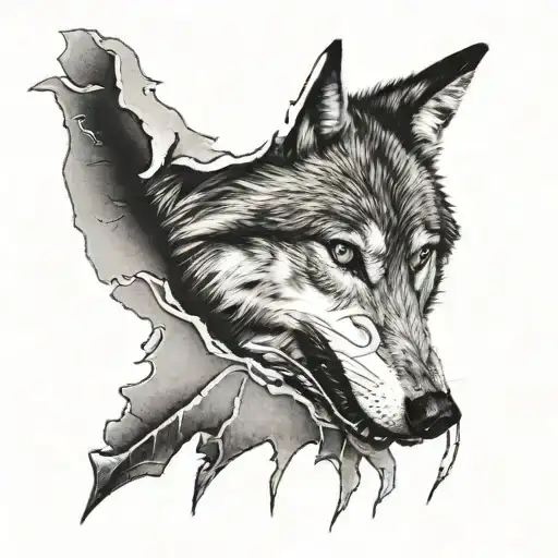 A Wolf Paw Claws Leaving A Scar Behind