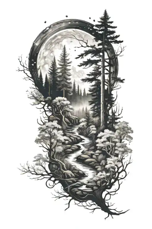 Appalachian Forest Path Through The Universe'