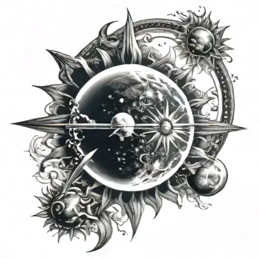 Cosmos Planet Sun Moon