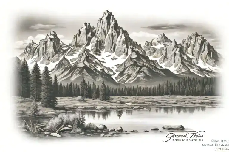 Grand Teton Mountain Range Dream To Reality