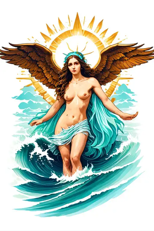 Aquarius Sign With Freedom And Ocean Involved
