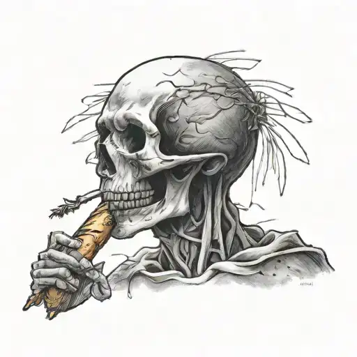 Death Holding A Baguette