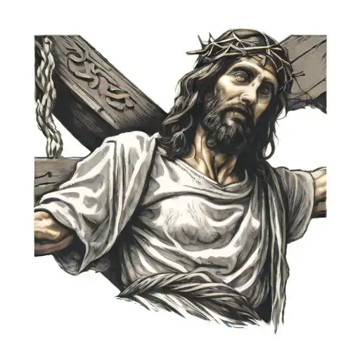 Jesus Christ Carrying A Cross