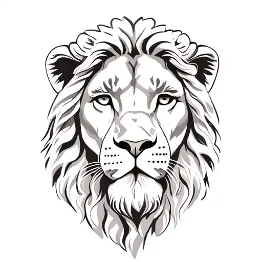 Lion Of Judah With Jesus Christ And Cross