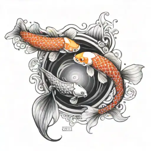 Yin Yang Koi Fish
