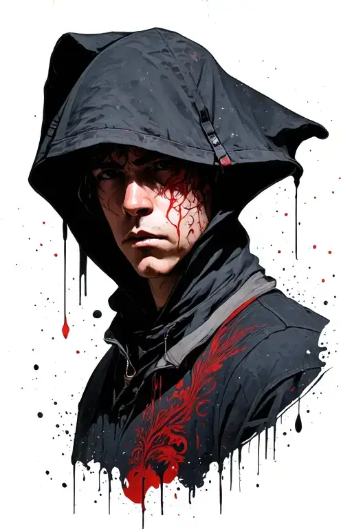 Blood Luna Universe Fund Cuervos In A Nevada Street With A Shadow Of A Hooded Young Man