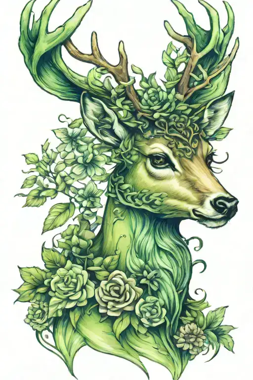 Green Fairy Deer Dress