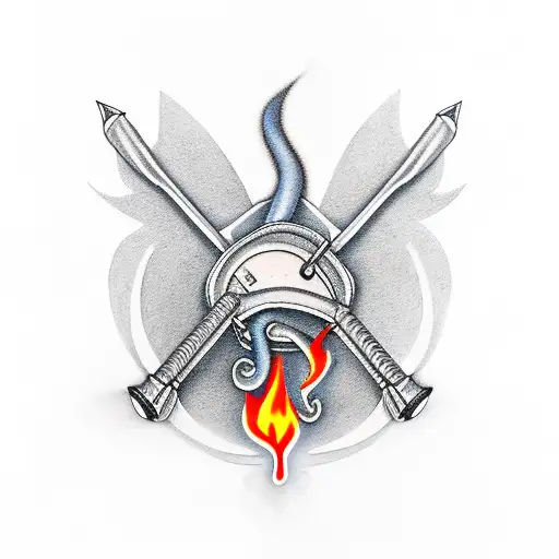 Firefighter With Fire Axe