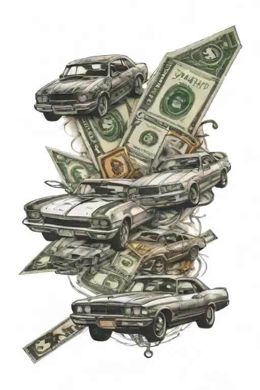 Dollars Cash Love Car Racing Family