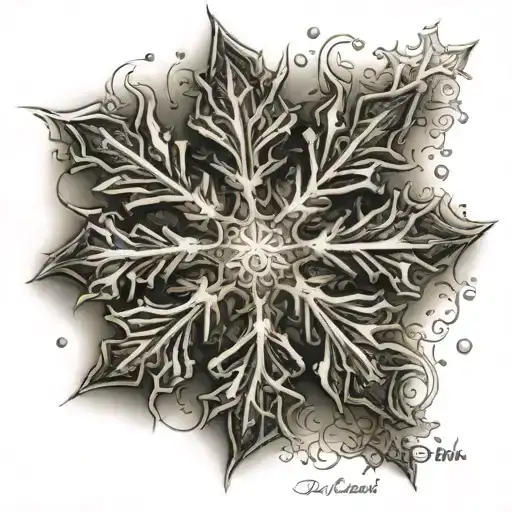 First Name Amber Snowflake Very Detailed