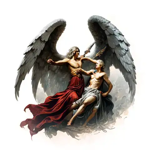 Angels And Demons Fighting