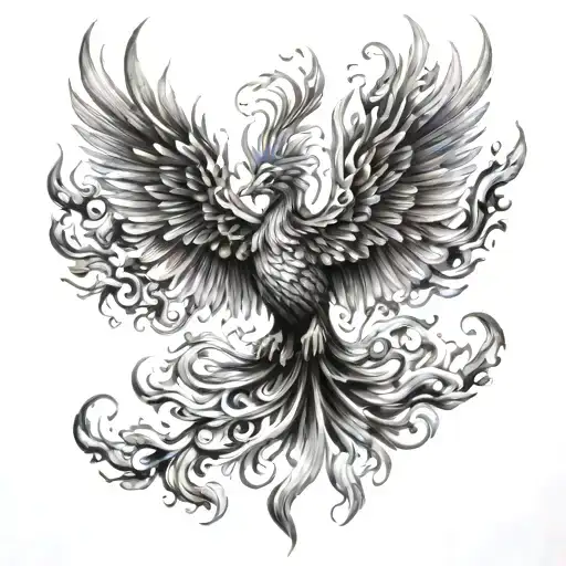 A Phoenix Rising From Flames