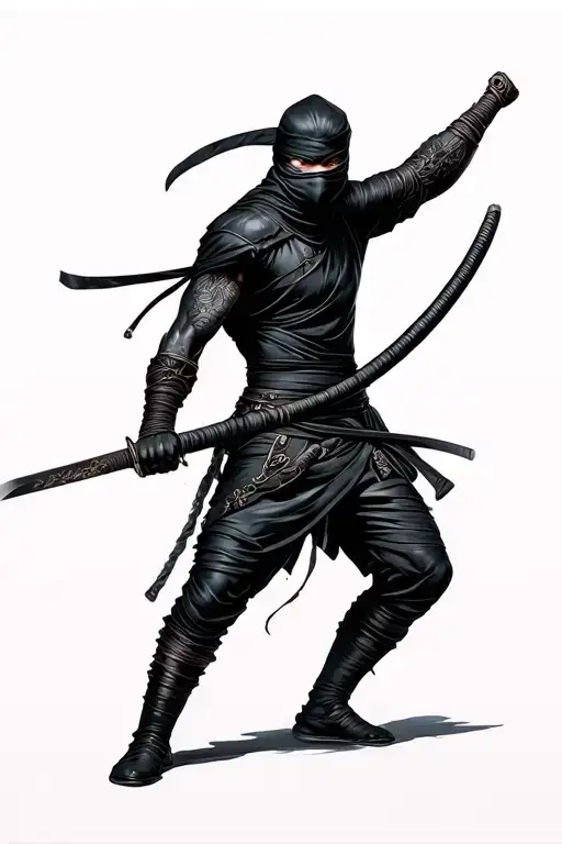 Black Ninja With Sword