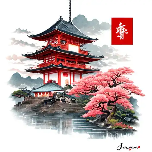 Japan Tower Tatto Inspired
