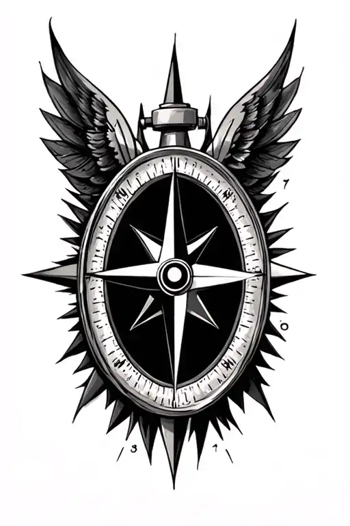 Compass Arm Band With Geometric