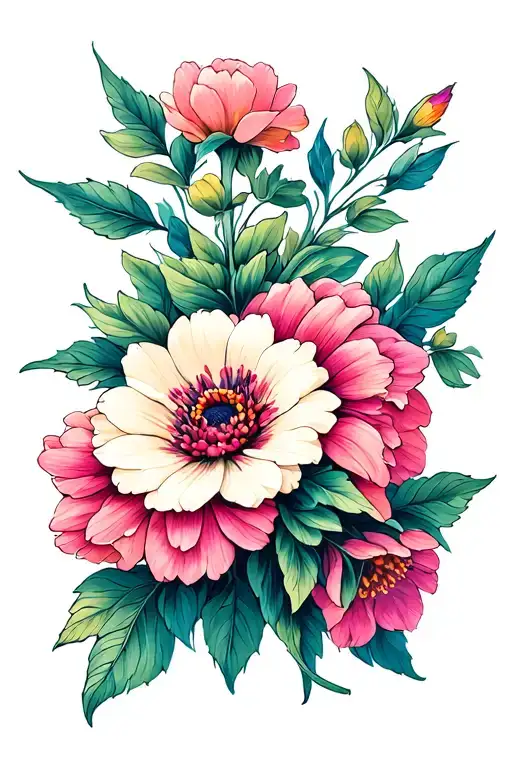 Flowers Intertwined Symbolizing