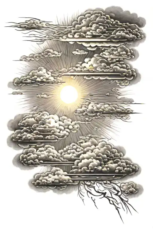 Sun Rays Breaking Through Clouds