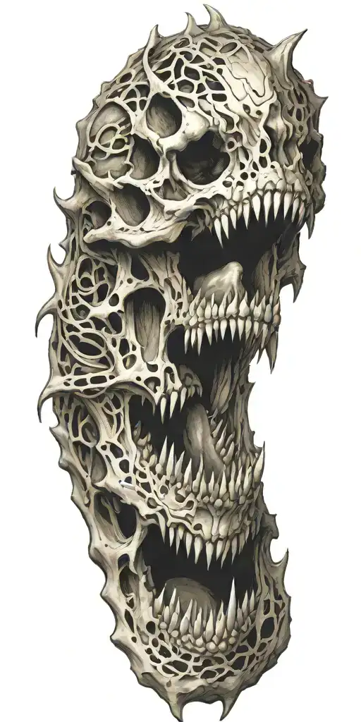 A Dragon Skull With Musical Notes Flowing Out Of Its Mouth