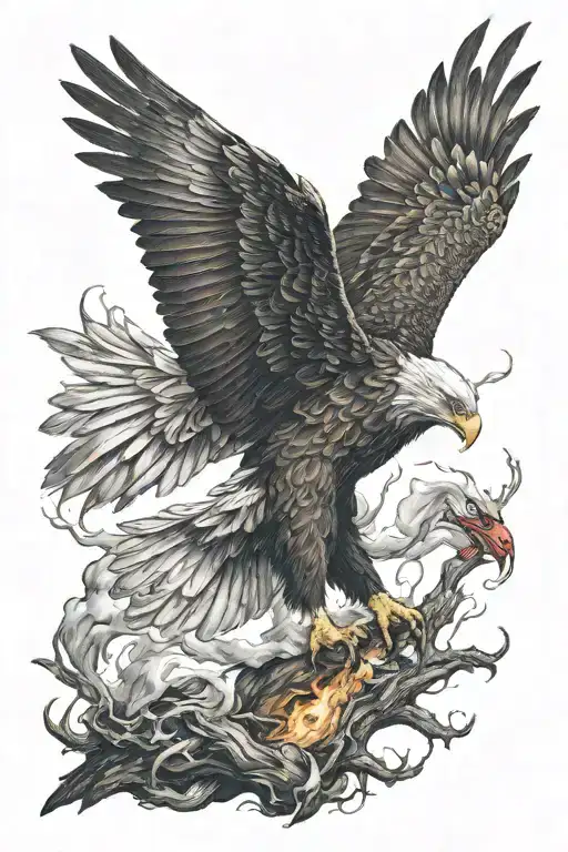 Video Game Eagle Through Fire