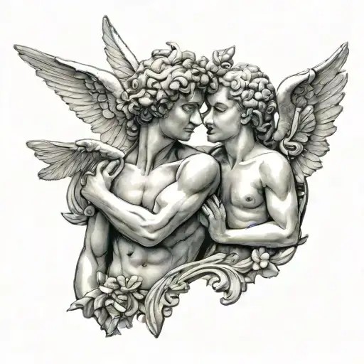 Cupid And Psyche Statue Standing
