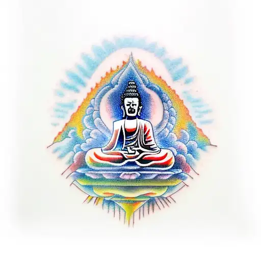 Buddha Grabbed By A Big Demon