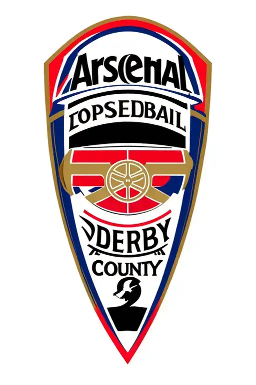 Arsenal And Derby County Football Club Logos