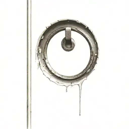 Perspective Of Death About To Knock On The Front Door Through The Peephole