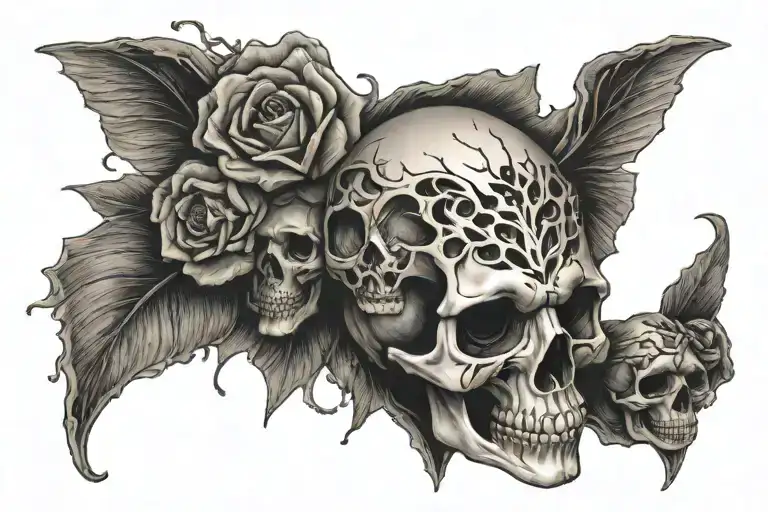 Broken Heart With Skull Face Morphing