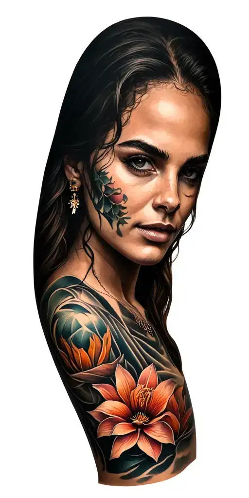 Create A Tattoo Model On The Theme Of Reunion Island