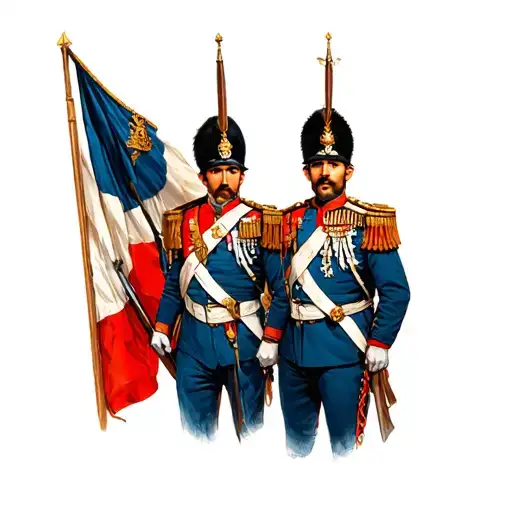 French Military Tattoo Inspired By The 1 Spahis Regiment