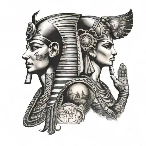 Ancient Egypt Goddess And Ancient Egypt God Amunrah