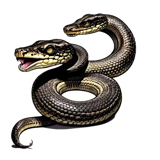 Silly Snake Tattoo Design