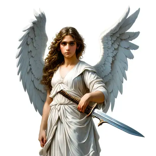 Angel Holding A Sword