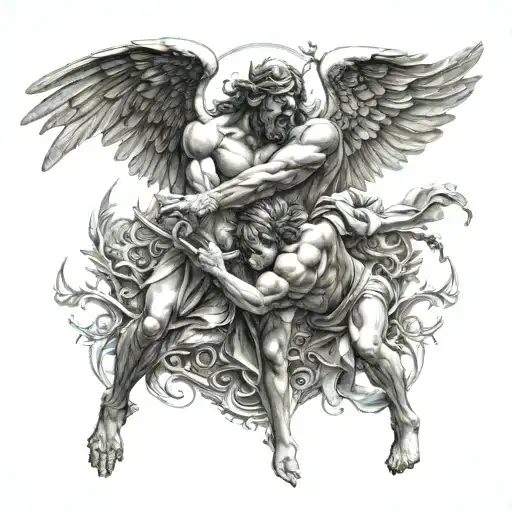 Angels Fightting Demons