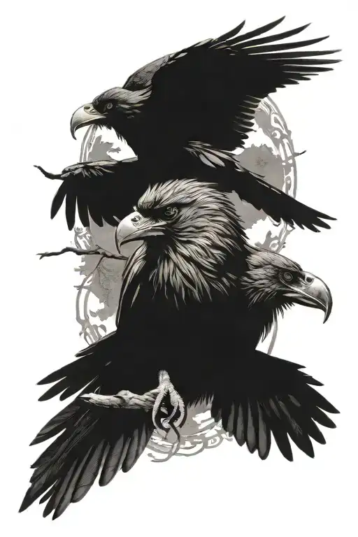 Odin's Crows On His Back